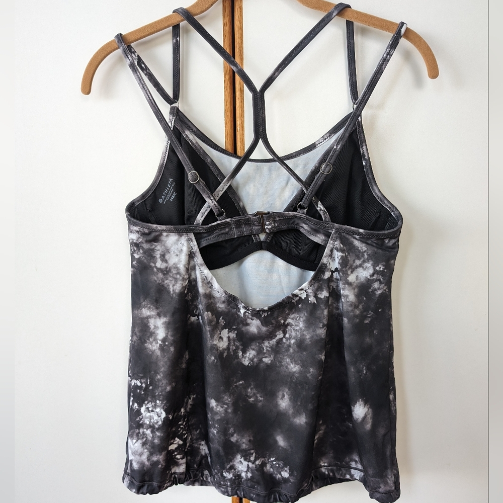 Athleta Supernova Blousy Tankini Swim Top Gray Size 34B/C S M